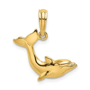 14K Jumping Dolphin Charm