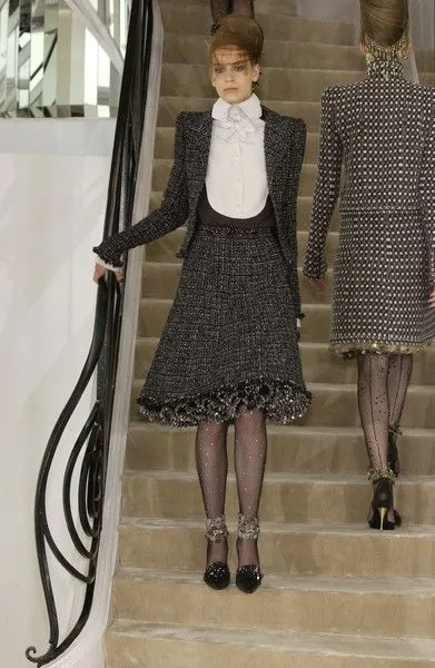 2002 F/W Bouclé Tweed Jacket & Skirt Set