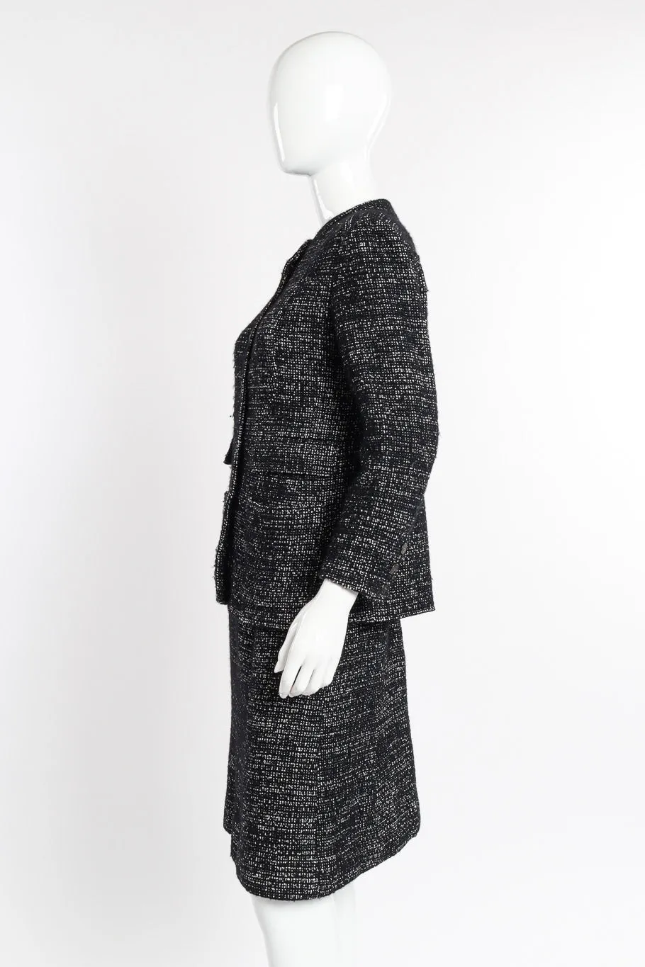 2002 F/W Bouclé Tweed Jacket & Skirt Set