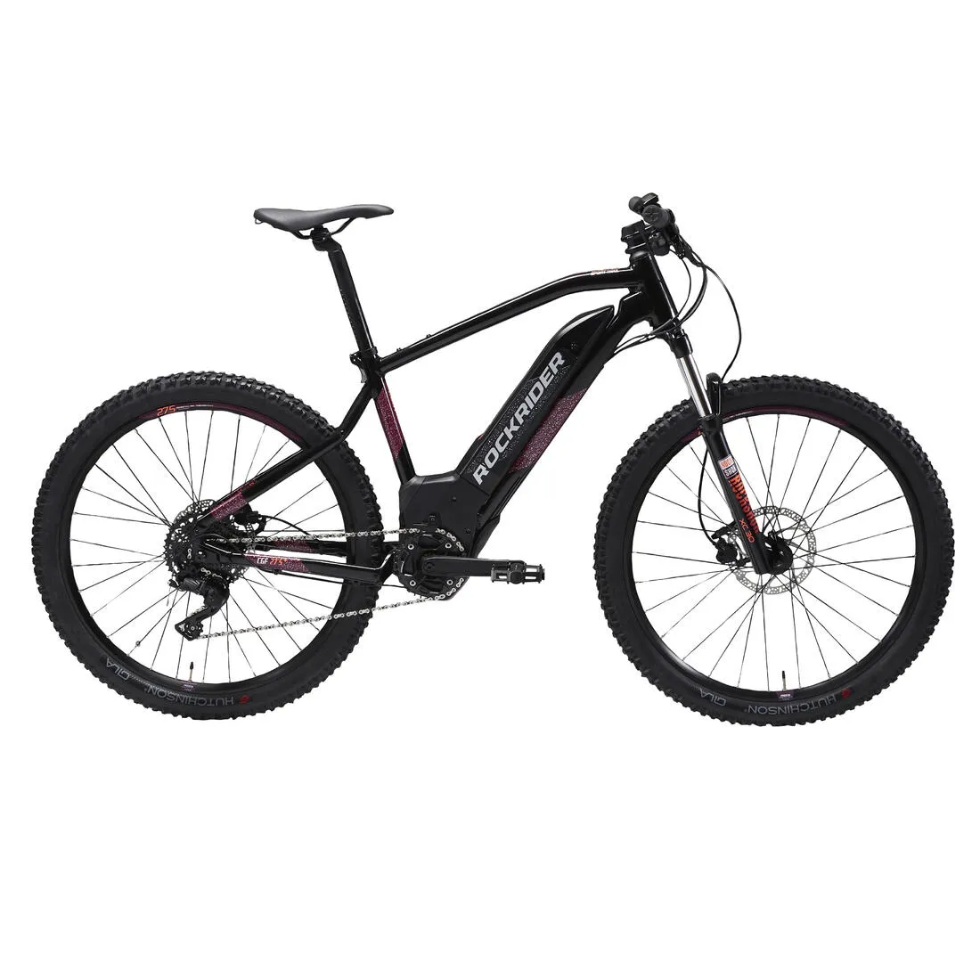 27.5" Hardtail Electric Mountain Bike E-ST520 - Black/Purple
