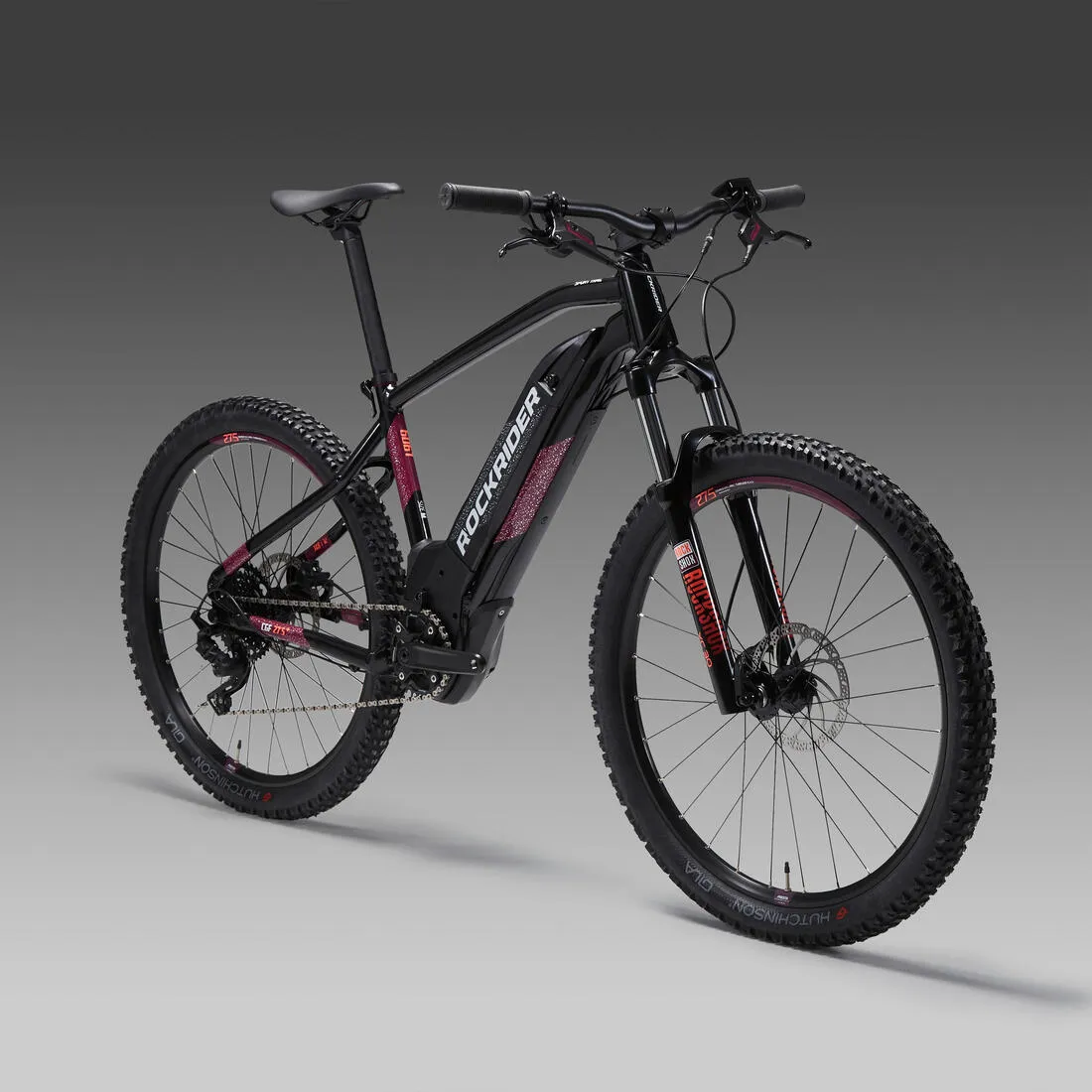 27.5" Hardtail Electric Mountain Bike E-ST520 - Black/Purple