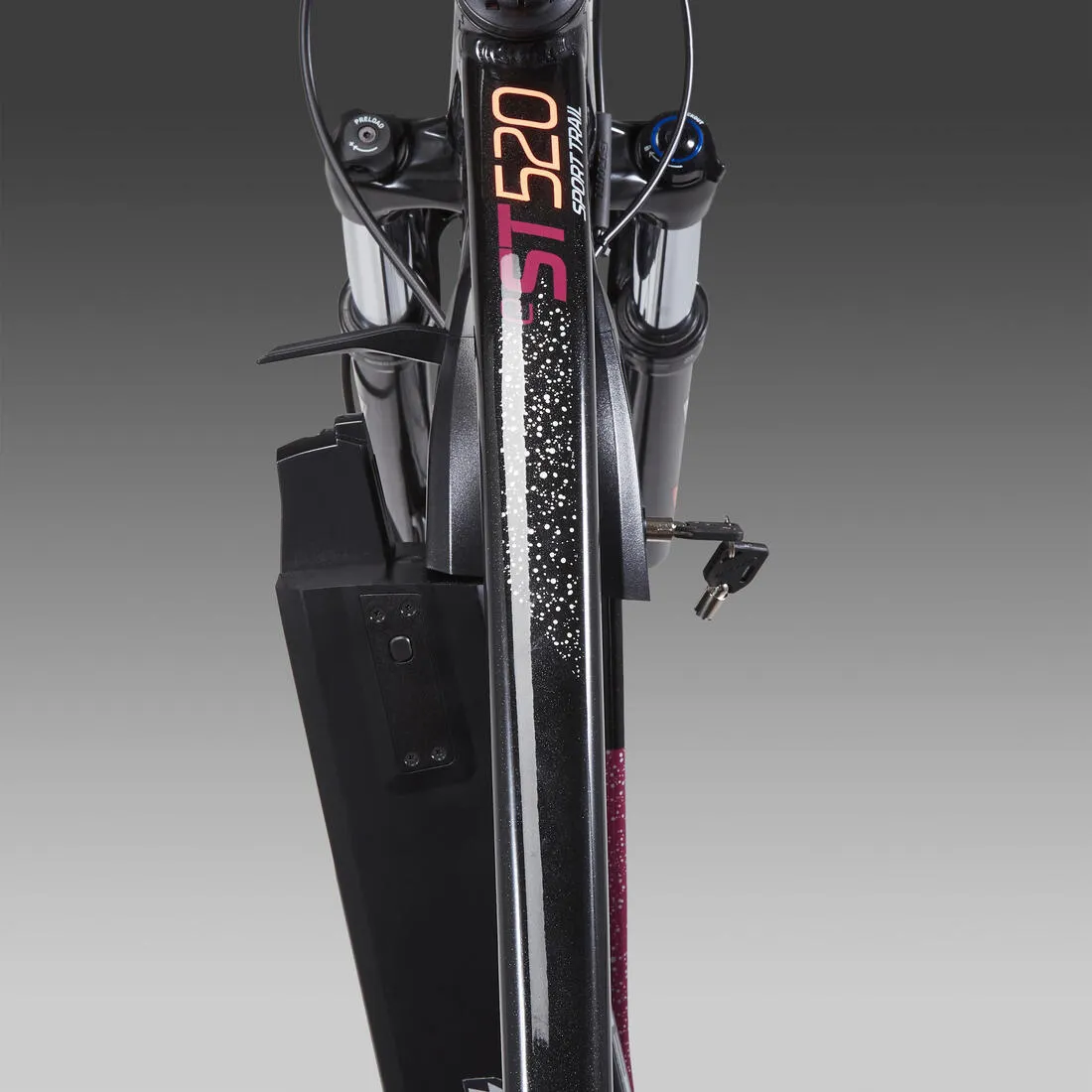 27.5" Hardtail Electric Mountain Bike E-ST520 - Black/Purple