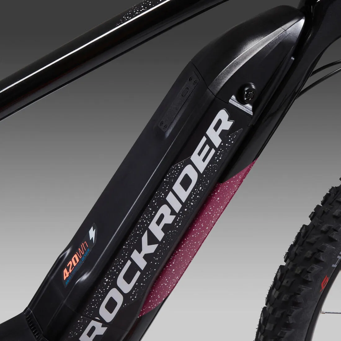 27.5" Hardtail Electric Mountain Bike E-ST520 - Black/Purple