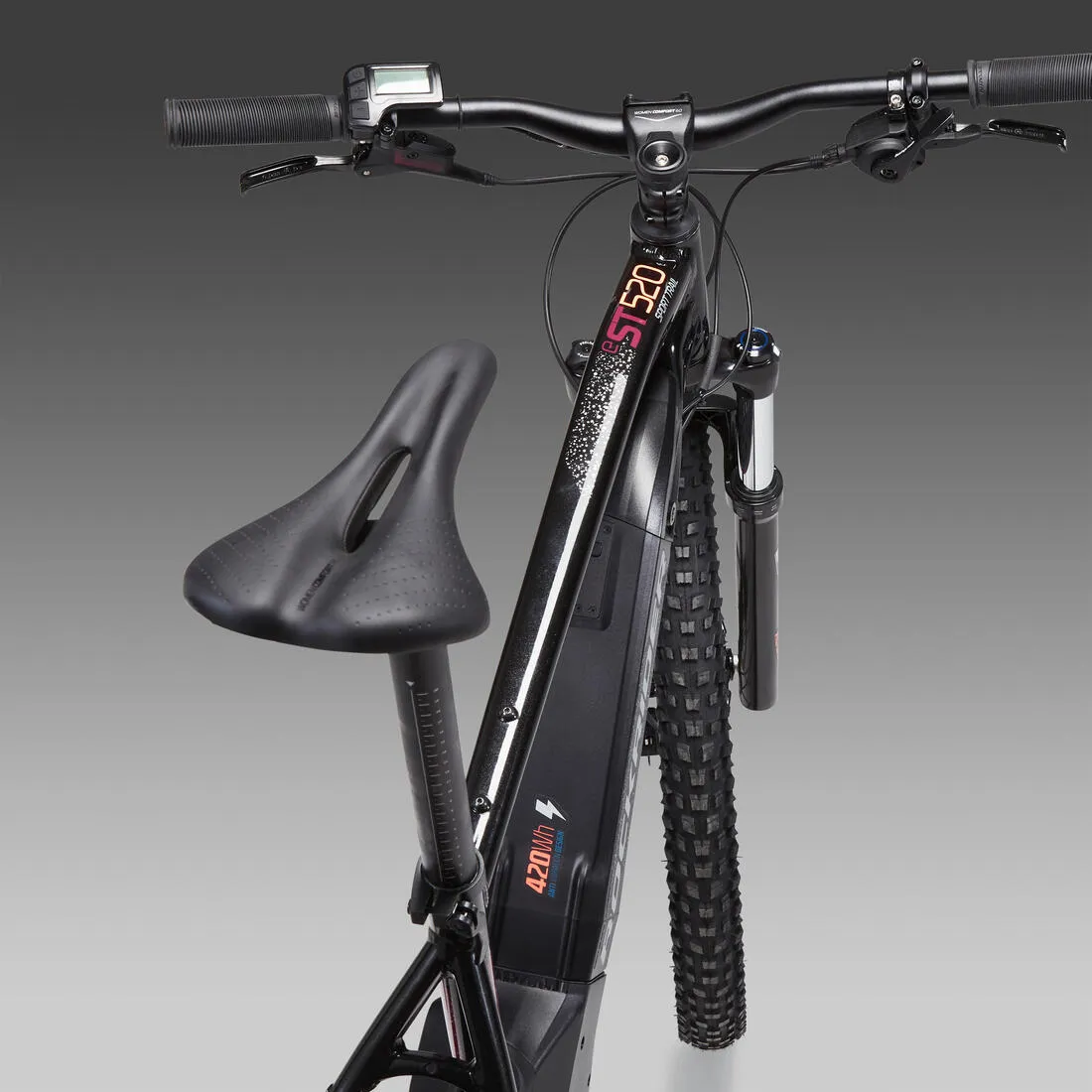 27.5" Hardtail Electric Mountain Bike E-ST520 - Black/Purple