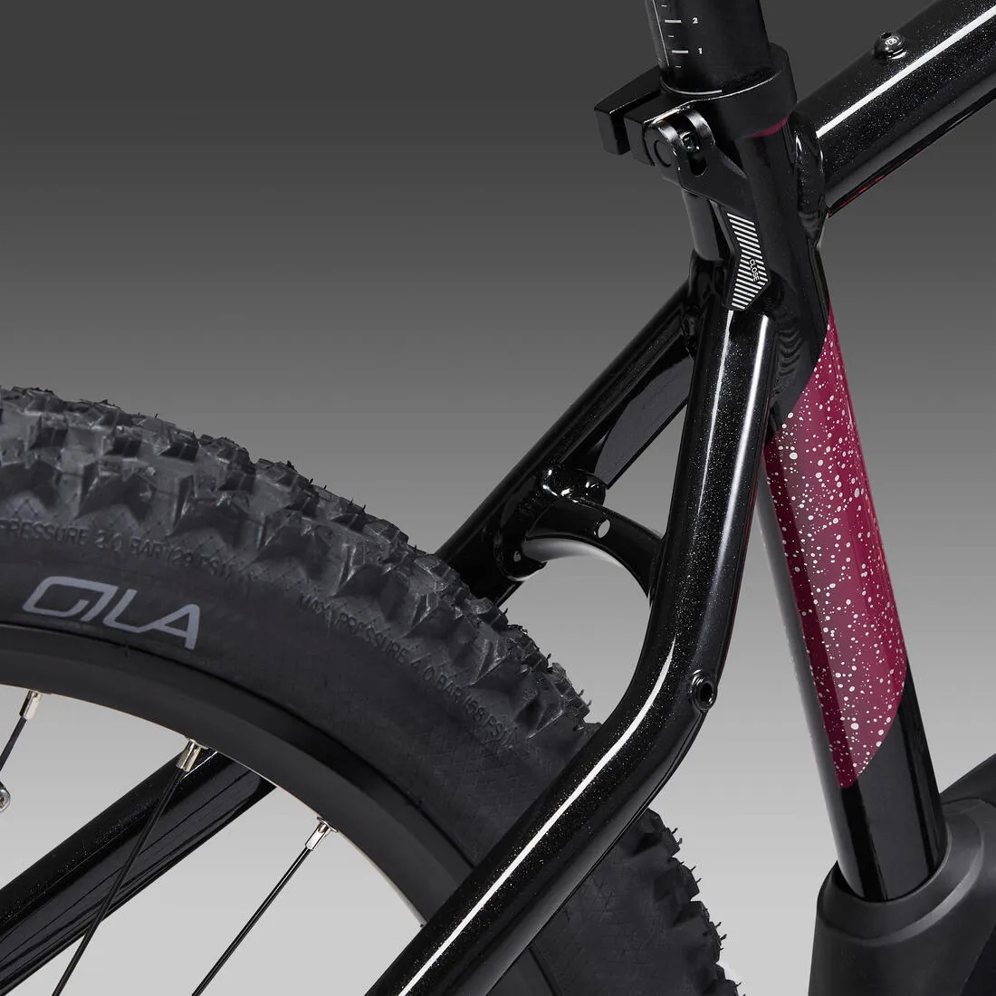 27.5" Hardtail Electric Mountain Bike E-ST520 - Black/Purple