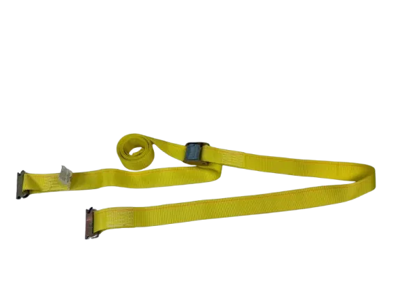 2" x 12' Yellow Interior Van Strap Cam Buckle Assembly with E-Track Fitting
