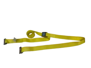 2" x 12' Yellow Interior Van Strap Cam Buckle Assembly with E-Track Fitting