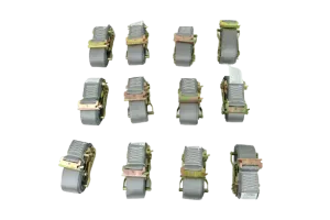 2" x 16' Grey Interior Van Strap Ratchet Assembly | Pack of 12 | E-Track Fitting