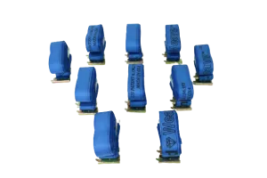 2" x 20' Blue Interior Van Strap Cam Buckle Assembly with E-Track Fitting | Pack of 12