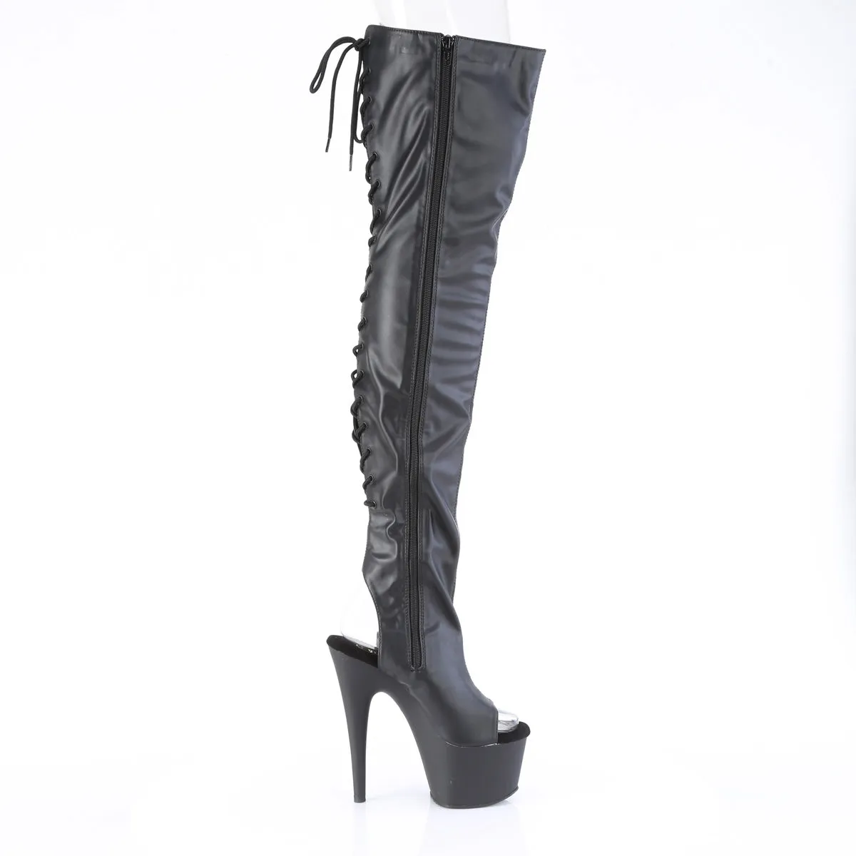 ADORE-3017  Black Stretch Faux Leather