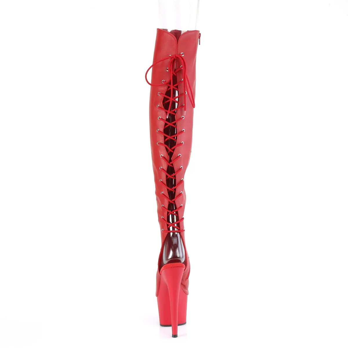 ADORE-3019  Red Faux Leather/Red Matte