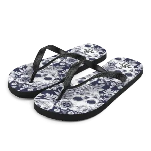Aloha Tribe -Floral Skulls- Flip-Flops