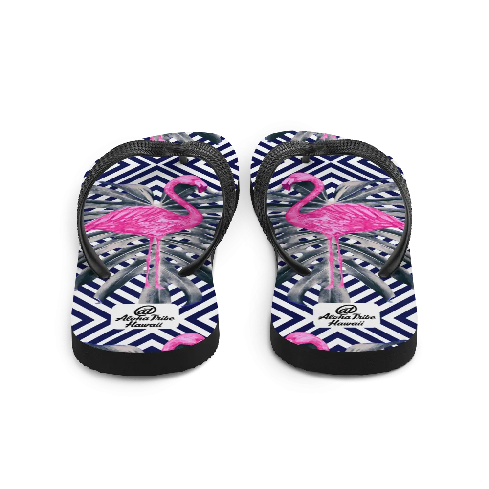 Aloha Tribe -Neon Flamingo- Flip-Flops