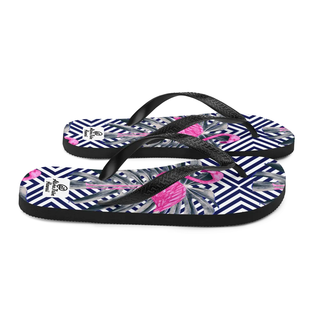 Aloha Tribe -Neon Flamingo- Flip-Flops