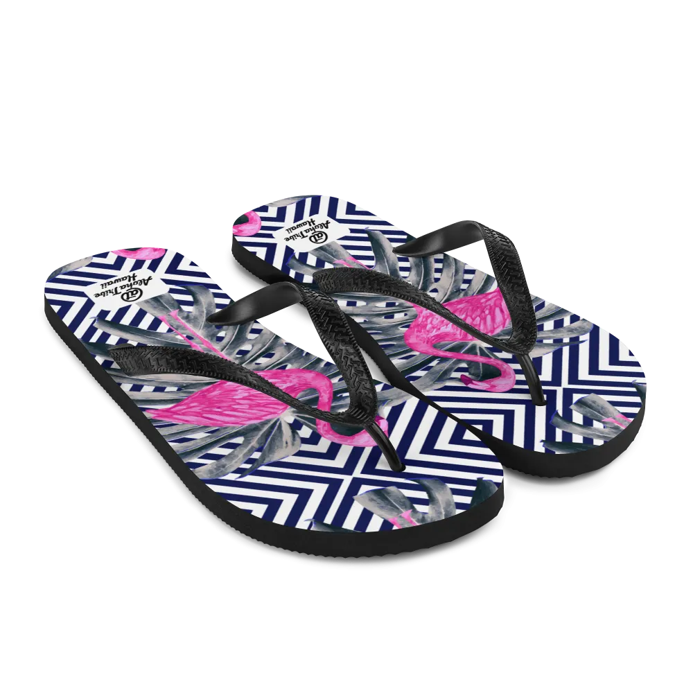 Aloha Tribe -Neon Flamingo- Flip-Flops
