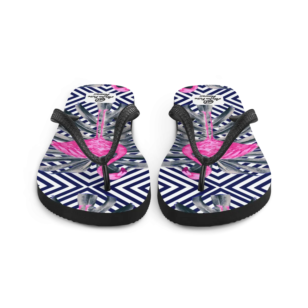 Aloha Tribe -Neon Flamingo- Flip-Flops