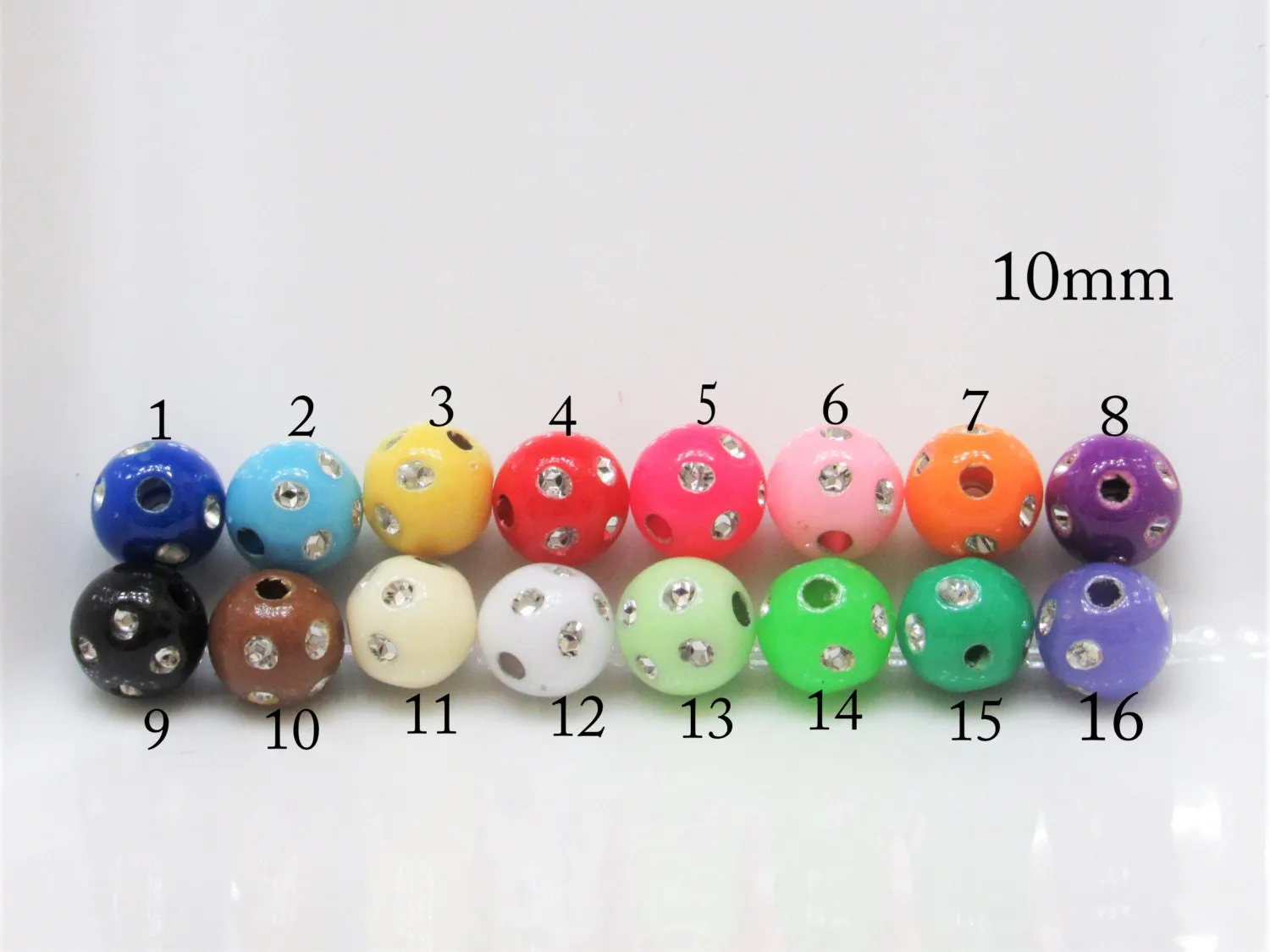 Assorted 10mm Rhinestone Look Bling Bead, You Choose Color,  Bubblegum Bling Beads,  Beading Supplys, Gumball Beads, Bubblegum Gumballs