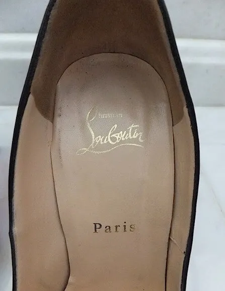 Authentic Christian Louboutin Black Leather Pump Sz 39