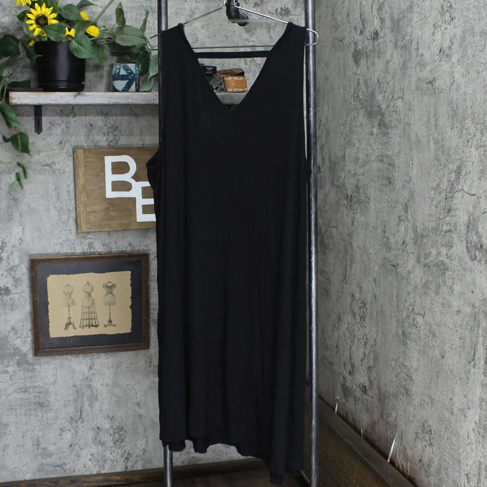 Ava & Viv Women's Plus Size Knit Tank Dress Black 3X