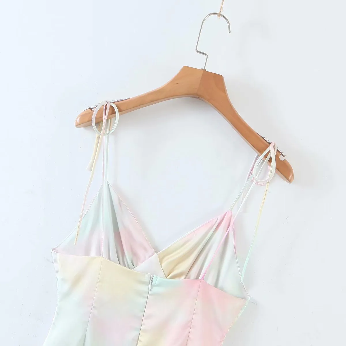 Backless Strappy Tie Dye Lace-up Party Bodycon Mini Dresses
