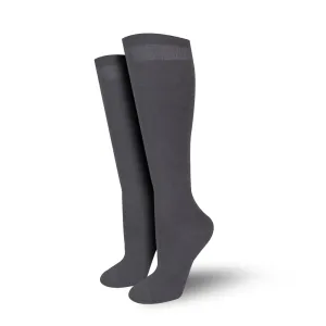 Bambukas Womens Stormy Gray Knee-High Boot Socks
