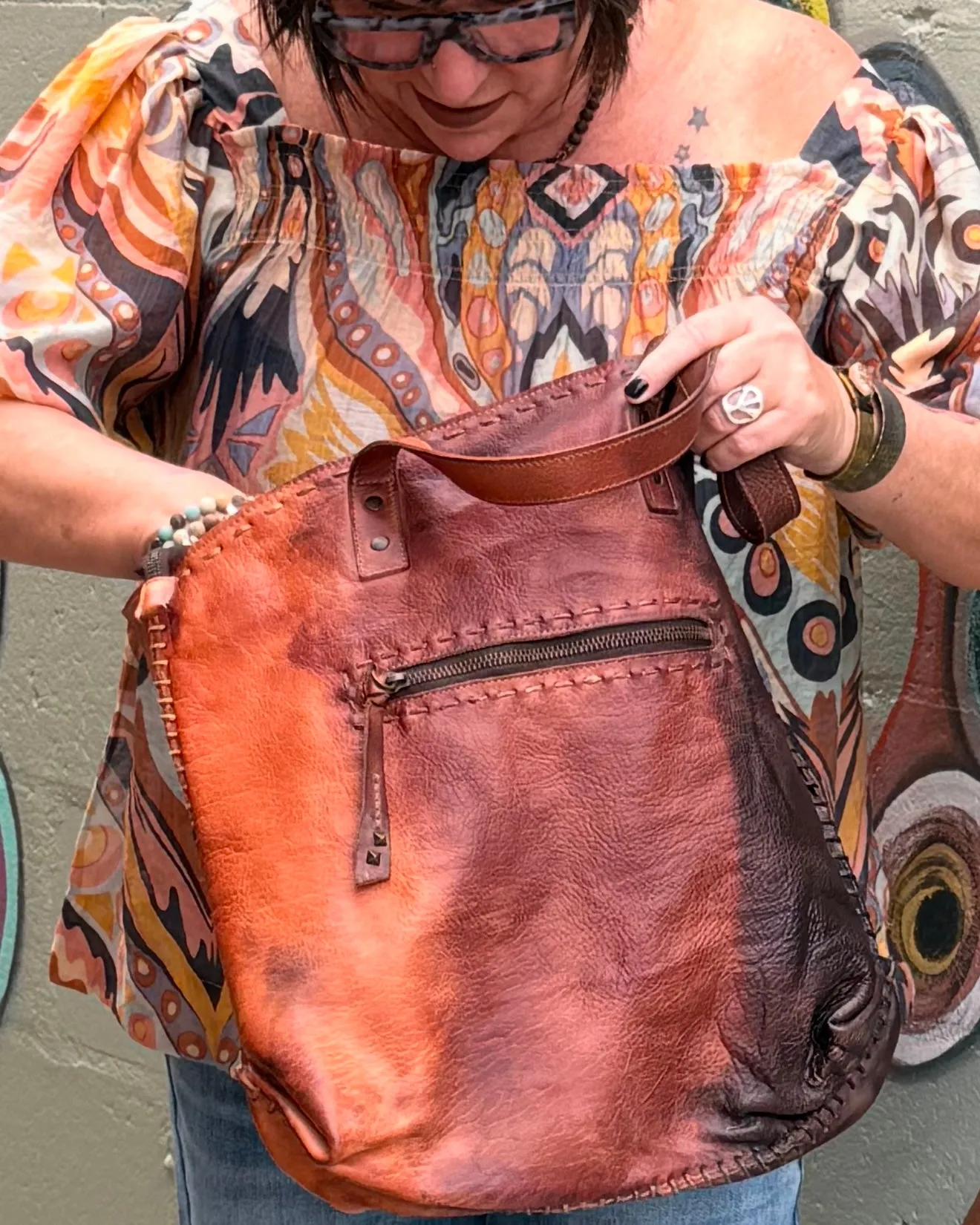 Bed Stü Skye II Leather Tote