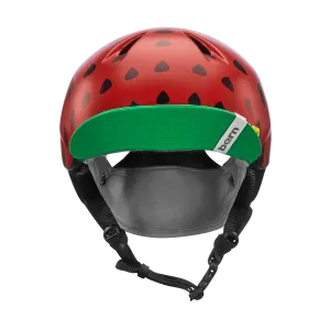 Bern Nina Satin Red Strawberry w/ Flip Visor