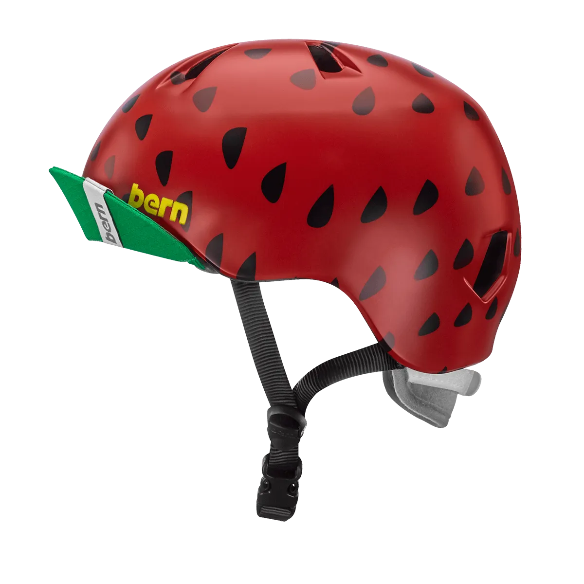 Bern Nina Satin Red Strawberry w/ Flip Visor