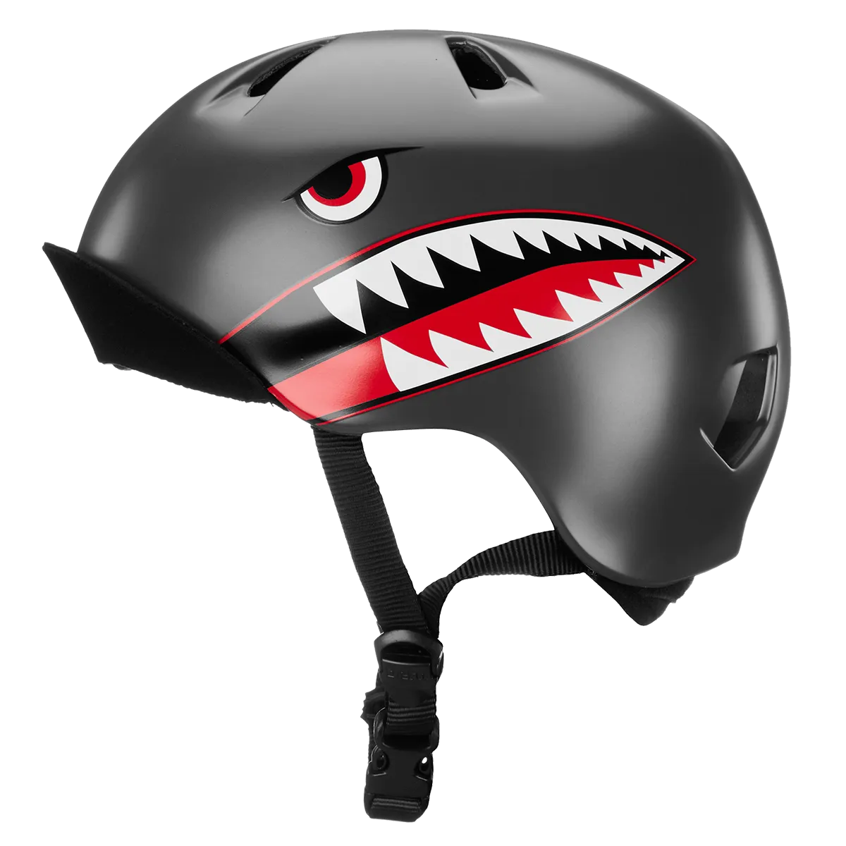 Bern Nino Satin Grey Flying Tiger w/ Flip Visor