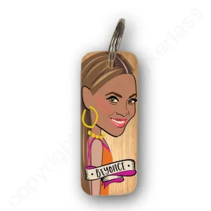 Beyonce Wooden Keyring
