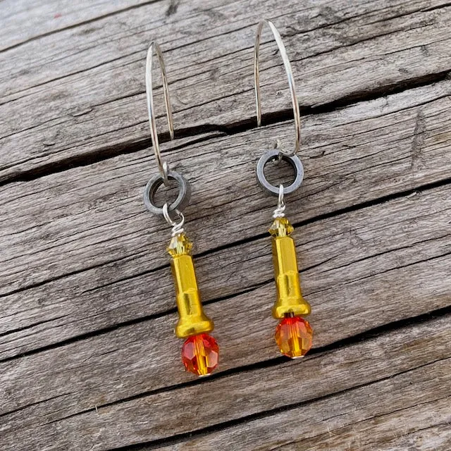 Bicycle parts earrings