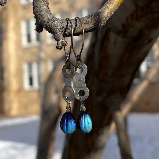Bicycle parts earrings
