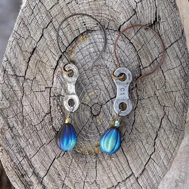Bicycle parts earrings