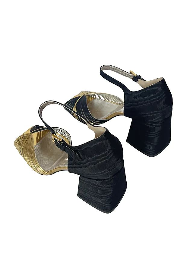 BITONE HIGH HEEL 70s SANDAL