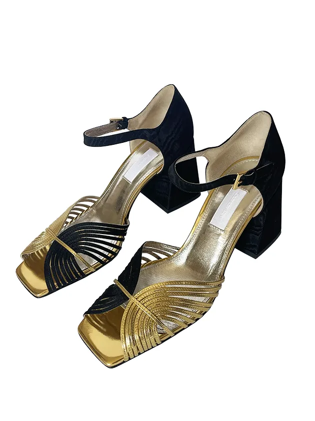 BITONE HIGH HEEL 70s SANDAL