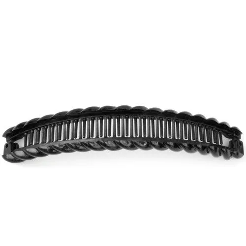 Black Barley Twist Banana Clip