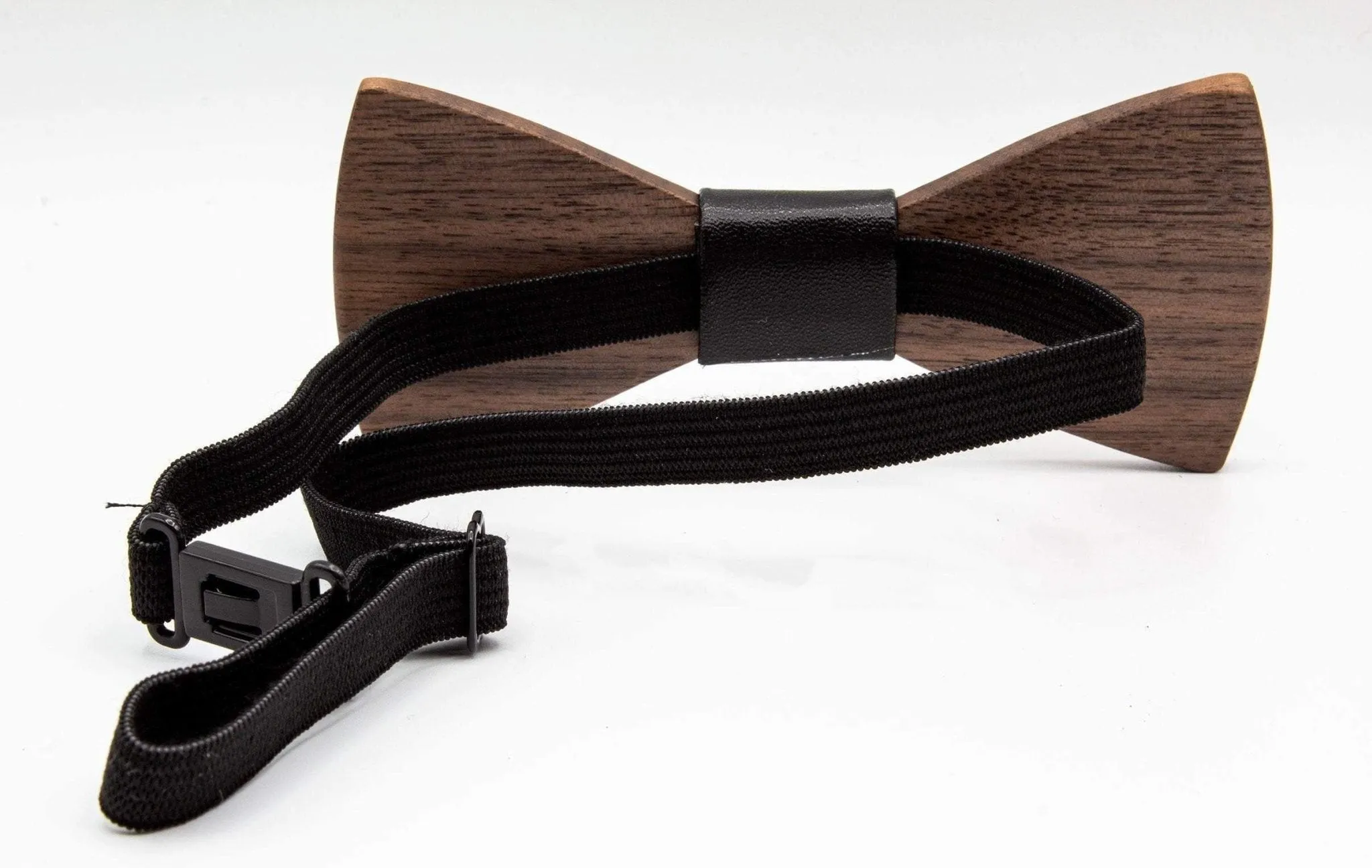Black Dot Wooden Bow Tie
