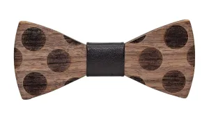 Black Dot Wooden Bow Tie