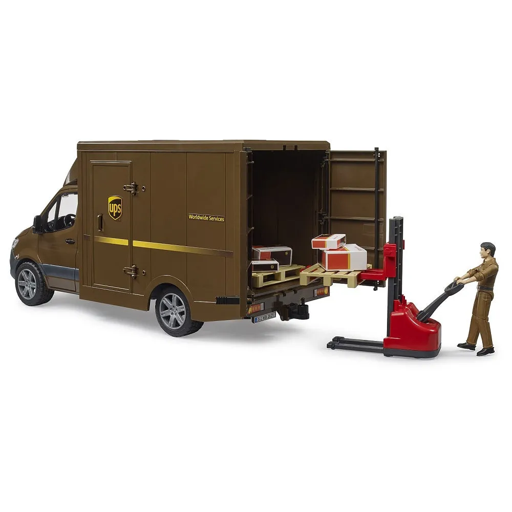Bruder MB Sprinter UPS with Driver & Accessories