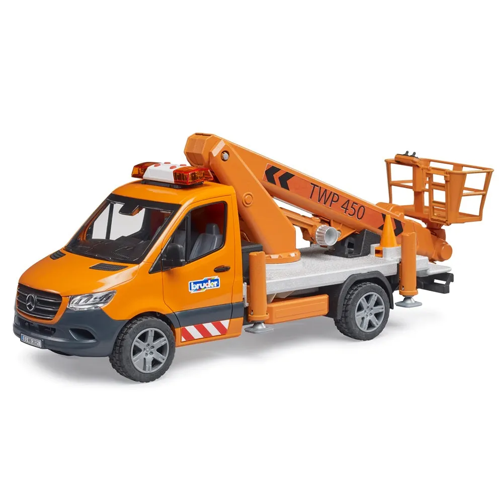 Bruder MB Sprinter with Work Platform and Light   Sound Module