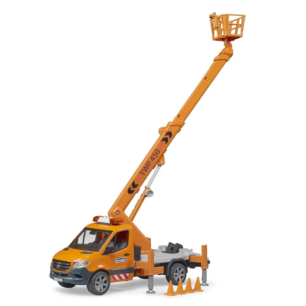 Bruder MB Sprinter with Work Platform and Light   Sound Module
