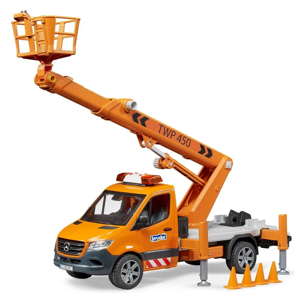 Bruder MB Sprinter with Work Platform and Light   Sound Module