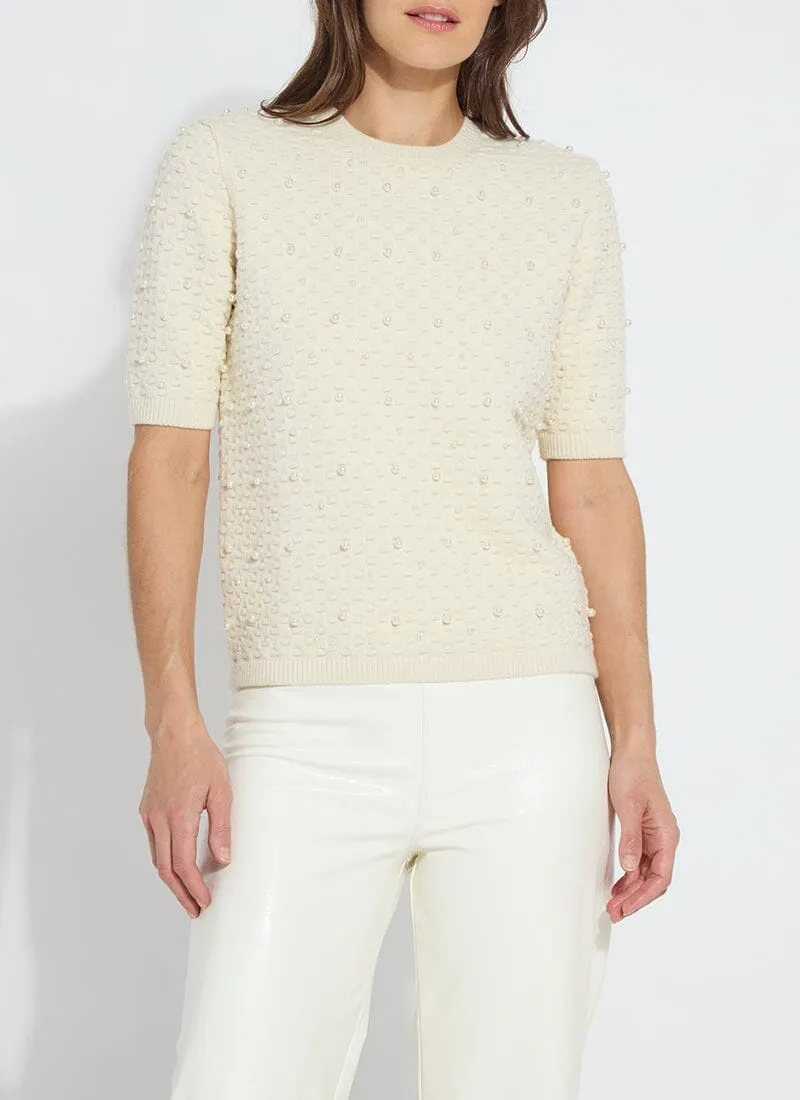 Callie Patent Foil Vegan Suede Pant & Valentina Pearl Sweater Set