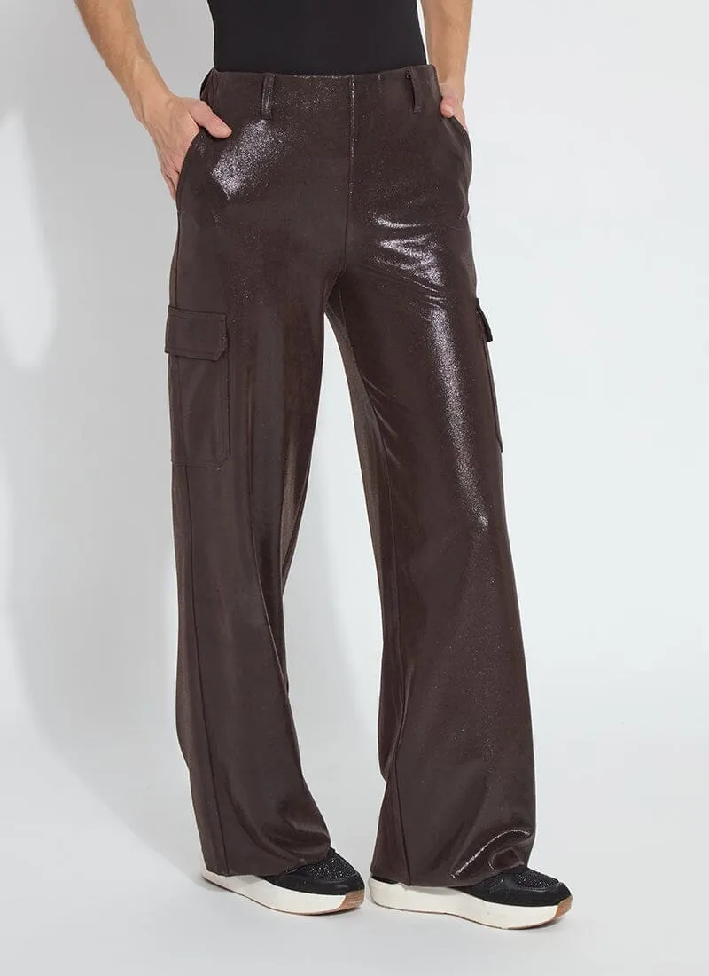 Callie Patent Foil Vegan Suede Pant & Valentina Pearl Sweater Set