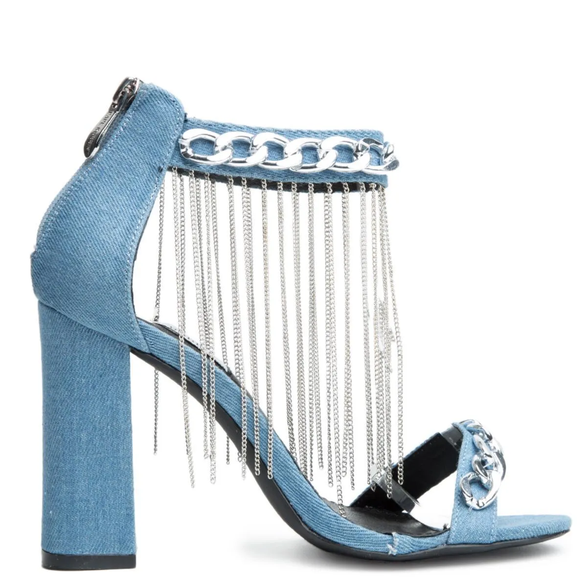 Cape Robbin Ekko-5 Denim High Heel Denim Blue