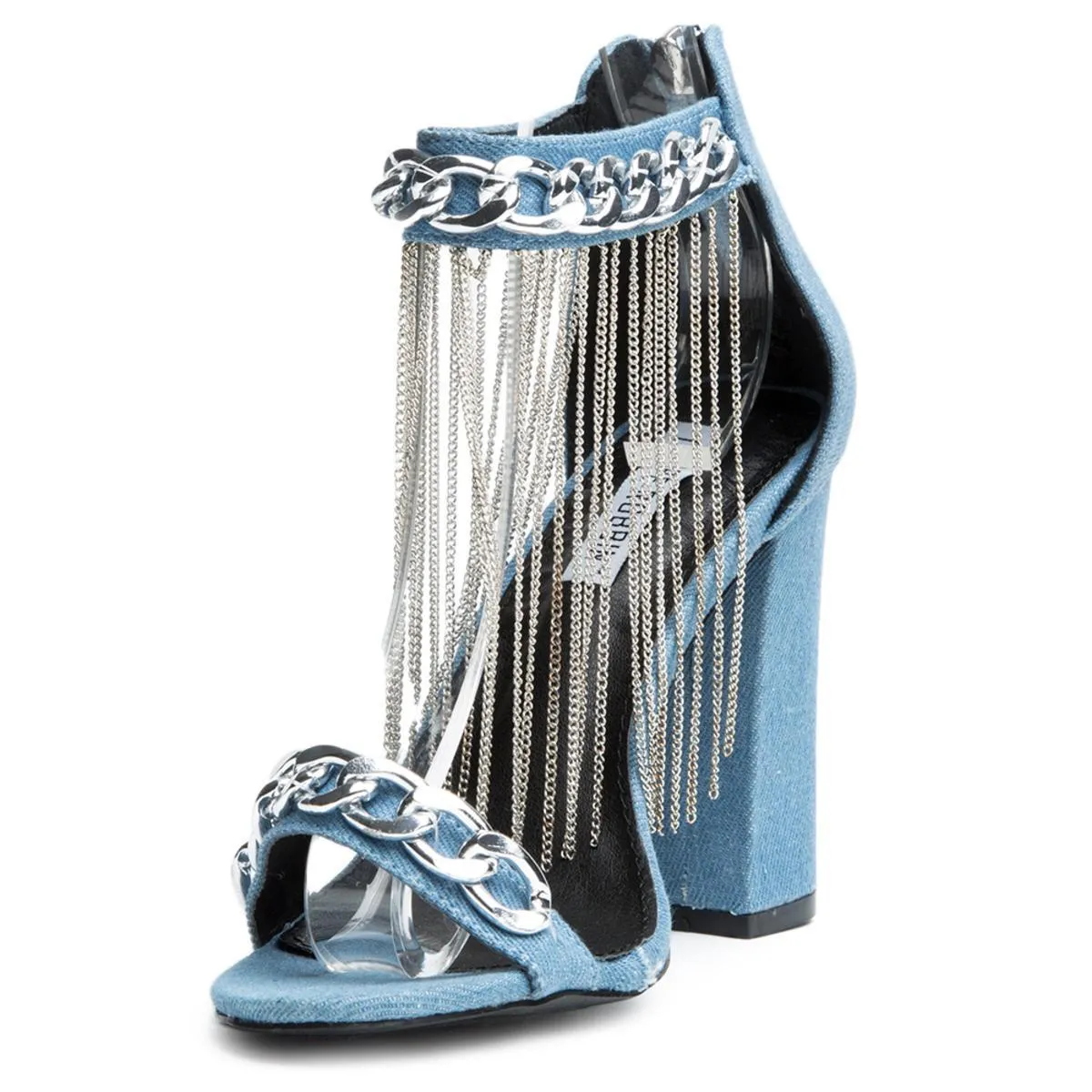 Cape Robbin Ekko-5 Denim High Heel Denim Blue