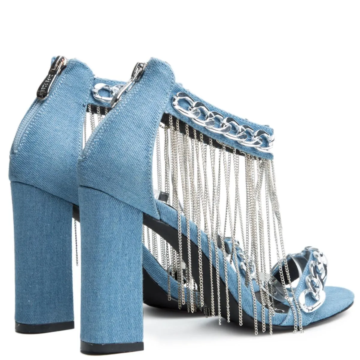 Cape Robbin Ekko-5 Denim High Heel Denim Blue