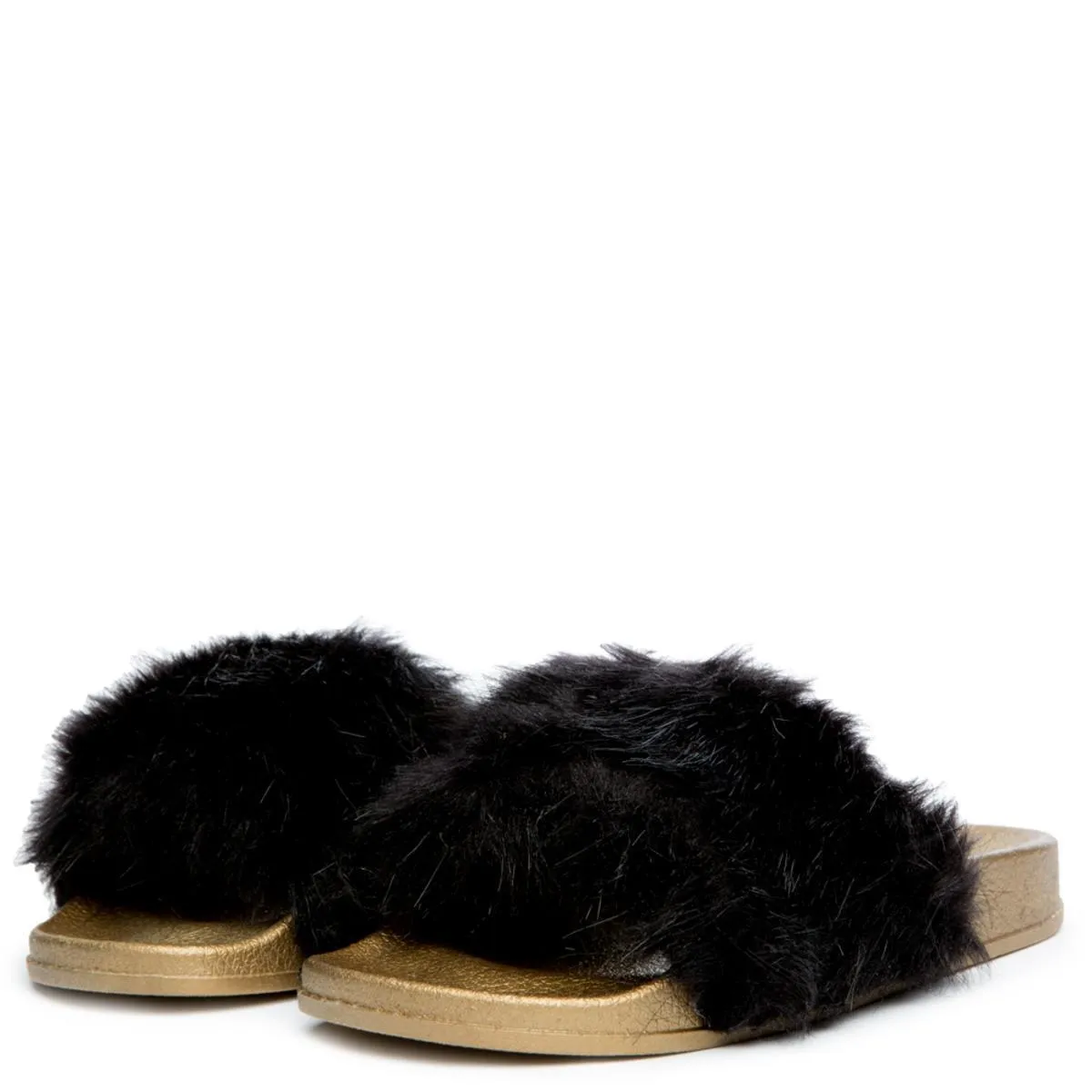 Cape Robbin Moira-5  Black Gold Slide Black/Gold