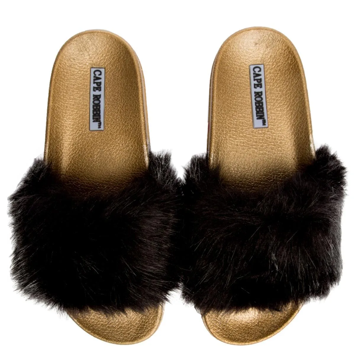 Cape Robbin Moira-5  Black Gold Slide Black/Gold