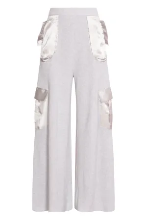 Cargo Pants with Satin Pockets in Ash